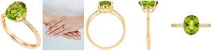 Macy's Peridot (2-3/4 ct. t.w.) & Diamond (1/20 ct. t.w.) Ring in 14k Gold